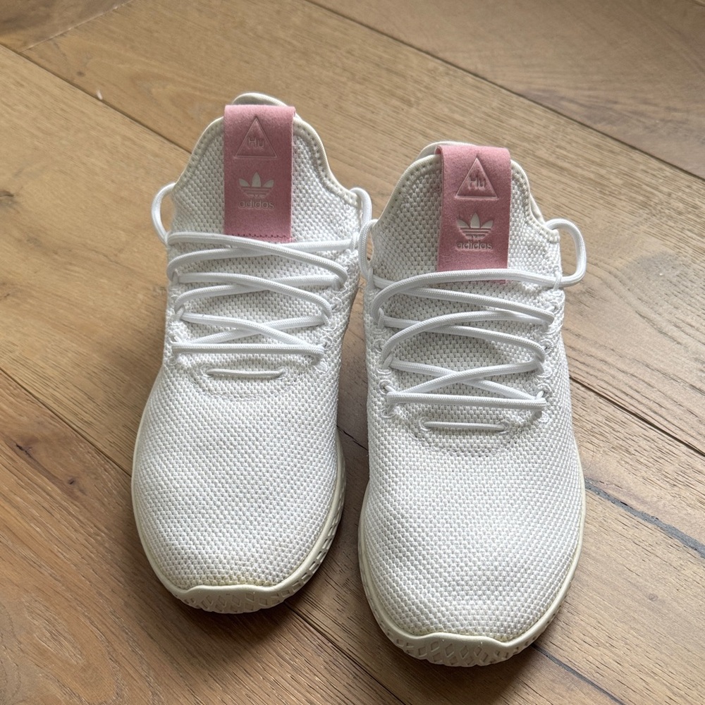Adidas Pharrell Women's White and Pink Sneakers